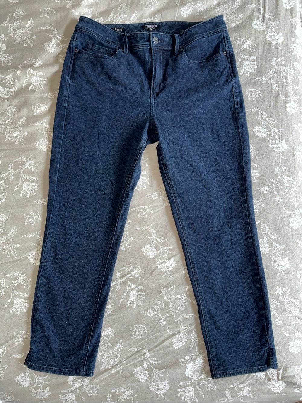 NYDJ Jeans Curves 360 Shape Dark Blue 14 STRETCH Skinny Straight Leg ND119005i
